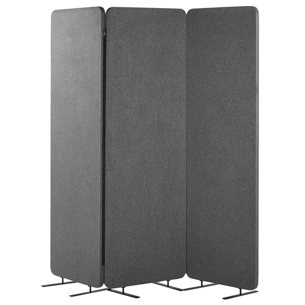 Akustik Raumteiler 3-teilig STANDI Grau 184 cm 184 cm