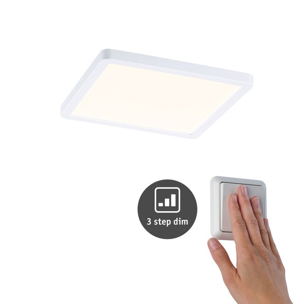 VariFit LED Einbaupanel 3-Step-Dim Areo IP44 eckig 175x175mm 13W 1200lm 3000K Weiß dimmbar