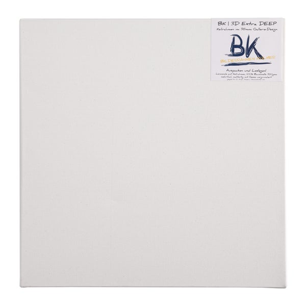 Leinwand  extra DEEP 4er Set 90x90 cm (LxB) hoher Keilrahmen weiß