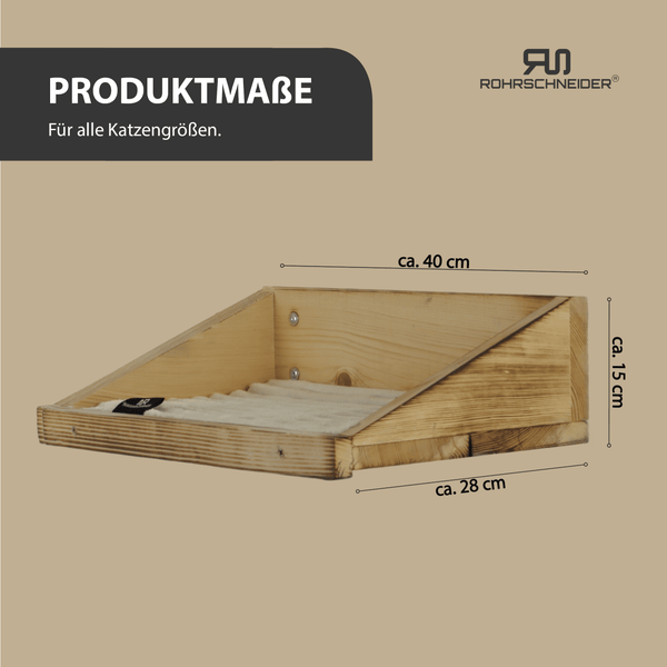 Rohrschneider Wandmulde geflammt+ Stoffeinlage Cord Deluxe beige