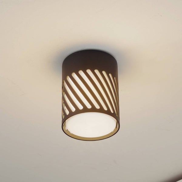 Lindby Deckenlampe Lurinda (spritzwassergeschützt (Modern) in Schwarz aus Aluminium (1 flammig, E27) - Aufbau-Deckenleuchte Deckenleuchte Lampe