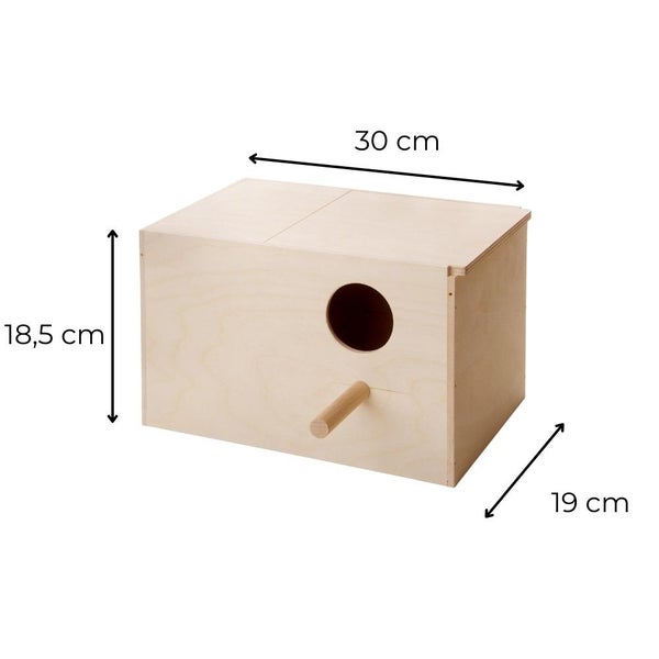 Holz Nistkasten Brutkasten mit Nistmulde Gr.3