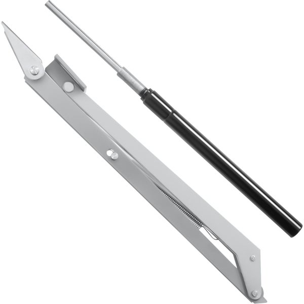 Automatischer Fensteröffner aus Metall für Gewächshäuser mit Zylinder und Montagegestell.
