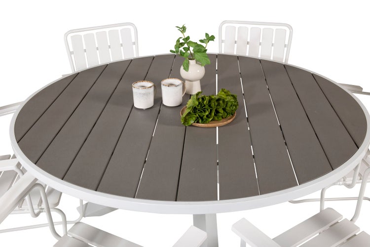 Parma Esstisch Ø140cm weiß grau. 140 X 140 X 73 cm