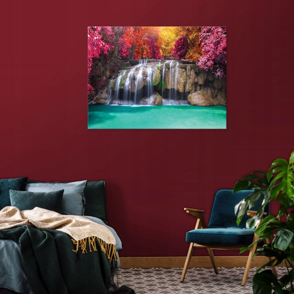 Leinwandbild mit Kirschblütenbaum am Meer