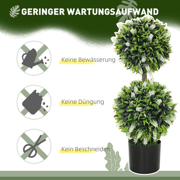 Dekorativer Kunstbaum im Topf mit geringem Wartungsaufwand