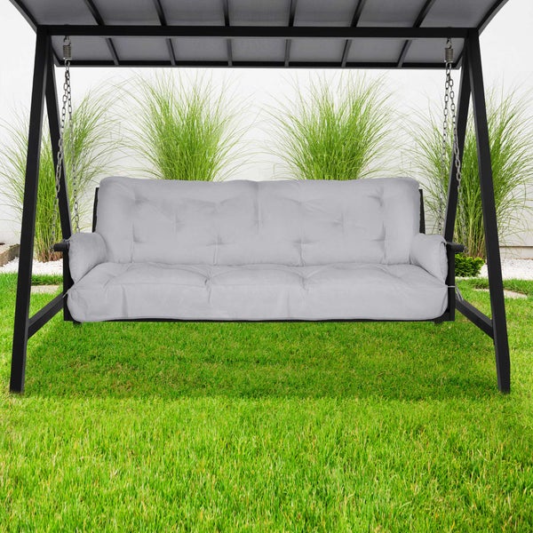 Beautissu Flair HS Hollywoodschaukelauflage 180x50x8cm Hellgrau