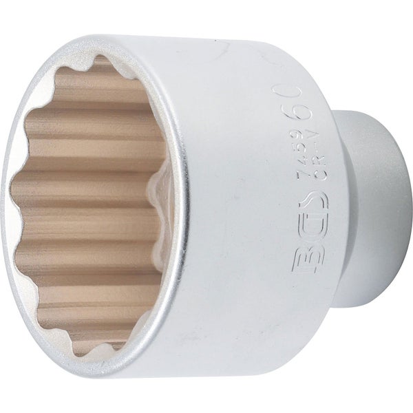 BGS Steckschlüssel-Einsatz Zwölfkant Antrieb Innenvierkant 20 mm (3/4) SW 60 mm - 7459