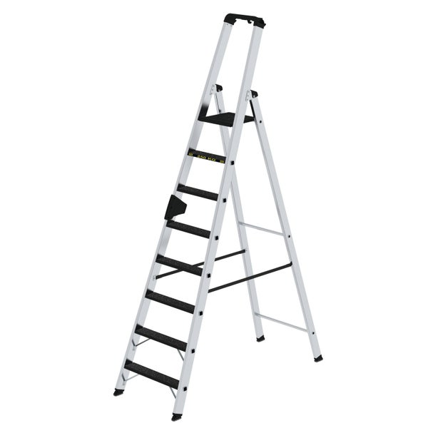 PROREGAL Stufen-Stehleiter 250 kg Einseitig Begehbar mit Clip-Step R13 8 Stufen