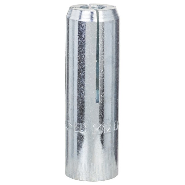 Einschlaganker M12 aus verzinktem Stahl mit Innengewinde.