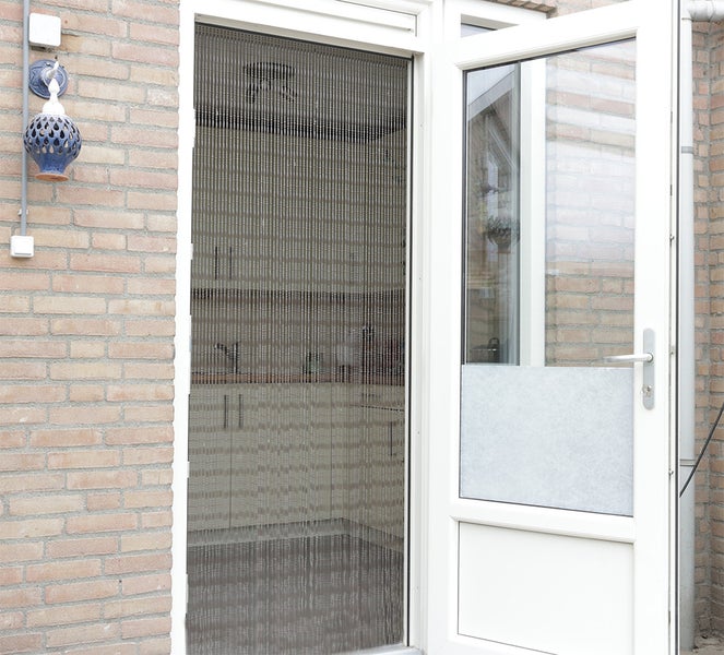 Fliegenvorhang 90x200 cm Grau/Taupe - IVOL Türvorhang Robin