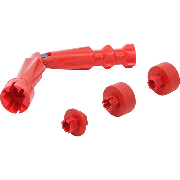 Einstellbare Kunststoff-Armaturzange mit vier Adaptern