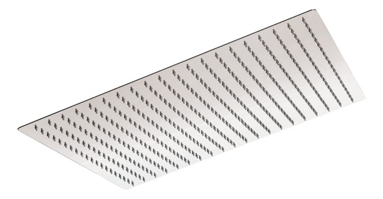 aquaSu® Kopfbrause Offertio mit 1 Strahlart | eckig | chrom | 50 x 50 cm Sprayplatte | mit Kugelgelenk | Antikalk-Noppen | Standard-Gewinde: 1/2 | Wellness-Regendusche | 722780
