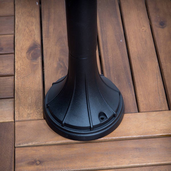 Lindby Außenleuchte Daphne (spritzwassergeschützt (Modern) in Schwarz aus Aluminium (1 flammig, E27) - Wegeleuchte Pollerleuchte Wegelampe Sockelleuchte