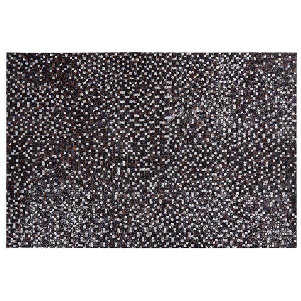 Wandfliese im Mosaik Design mit quadratischem Muster in einer Kombination aus hellen und dunklen Steinen.