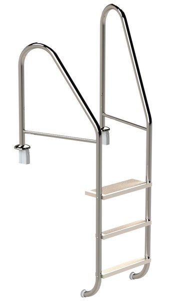 Schwimmbadleiter mit drei Stufen