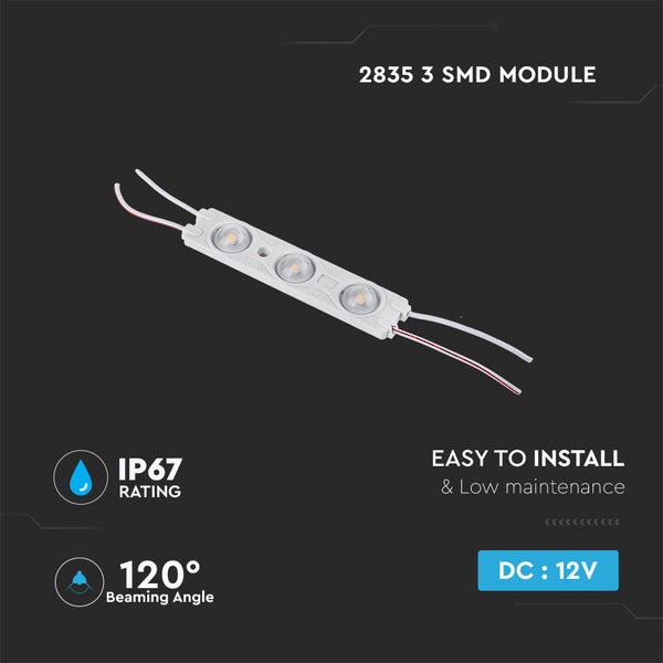 2835 3 SMD Modul für einfache Installation und geringen Wartungsaufwand, IP67 Schutzart und 120 Grad Abstrahlwinkel