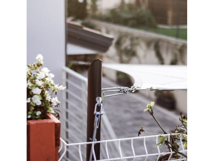 Sonnensegelmast Ulisse Anthrazit 275 cm Mit Standfuß 75° – 6-Punkt-Verstellung, maximale Flexibilität – Maanta®