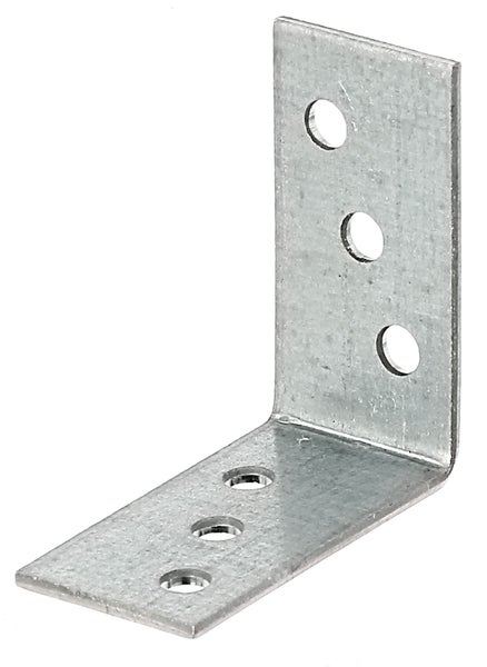 Winkelverbinder aus verzinktem Stahl mit Bohrungen zur Befestigung