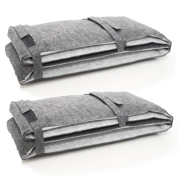 DuneDesign 2x FILZ Bierbank Auflage zum Wenden 220 x 25 x 2cm Polster Bierzeltgarnitur Bankauflage