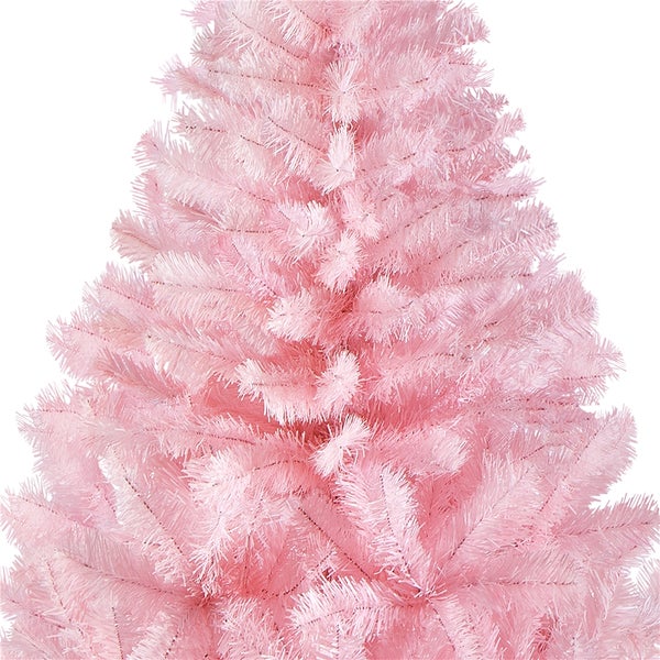 Yaheetech 124 cm Künstlicher Weihnachtsbaum , Rosa