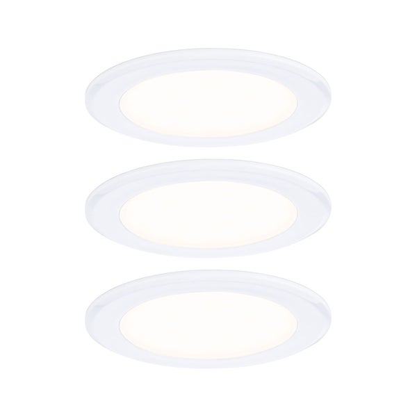 LED Möbeleinbauleuchten 3er-Set rund 65mm 3x2,5W 3x180lm 230/12V 3000K Weiß