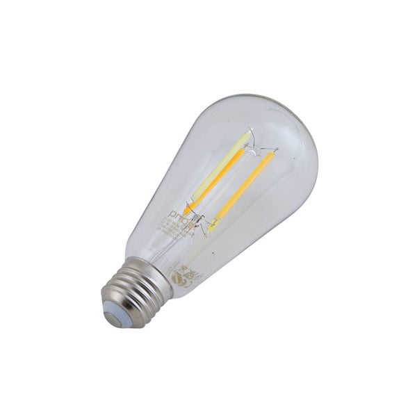 LED-Filament-Leuchtmittel ST64 mit E27-Sockel aus klarem Glas.