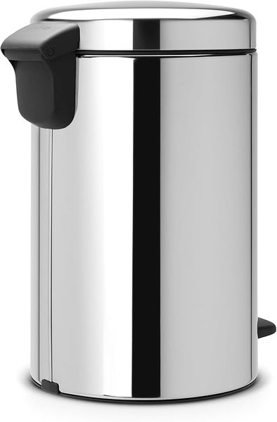 Brabantia Klassischer Tretmülleimer Mit Soft Verschluss 12 Liter HxBxT 41,1 x 25,1 x 33,8 cm Metall Edelstahl