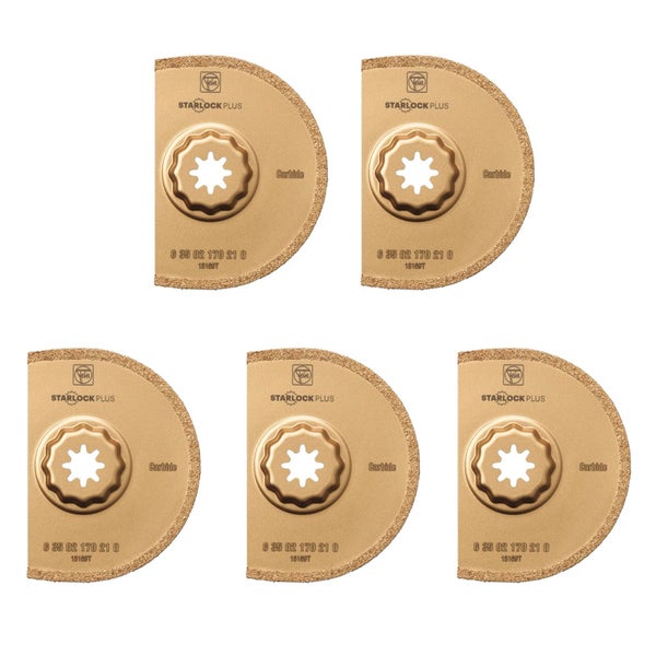 Fein 5x Hartmetall-Sägeblatt StarlockPlus 90 mm - 63502170230