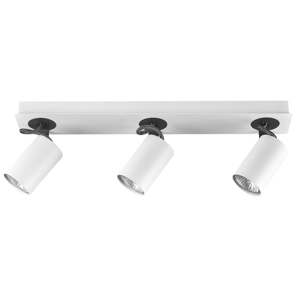 Strahler 3-flammig KLIP verstellbar Metall Weiß
