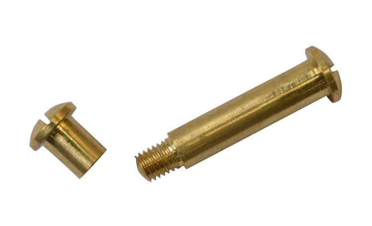 Ersatzteile Teakmöbel Ersatzschraube Messing Hülsenschraube 62-mm 2-teilig