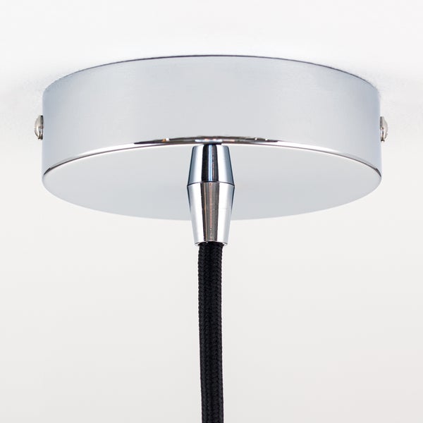Deckenbaldachin Abdeckung für Hängeleuchten, Lampenbaldachin inkl. Klemmnippel, Ø 100 mm, Chrom