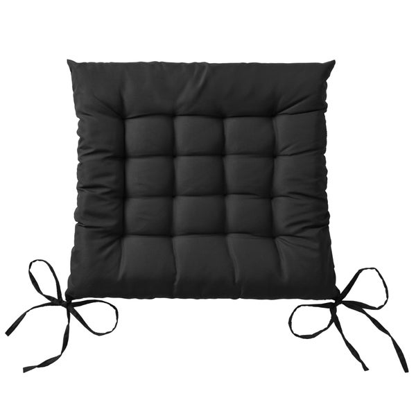 Beautissu Lea Stuhlkissen 40x40x5cm Schwarz (4tlg)