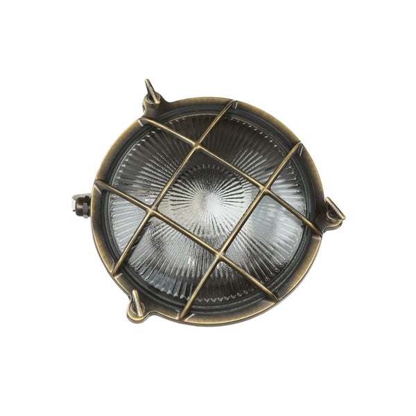 Runde Wandleuchte mit Schutzgitter