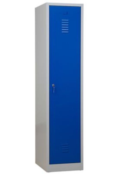 PROREGAL Garderobenspind Camel 1-Fach HxBxT 180 x 41 x 50 cm Zylinderschloss Grau-Blau