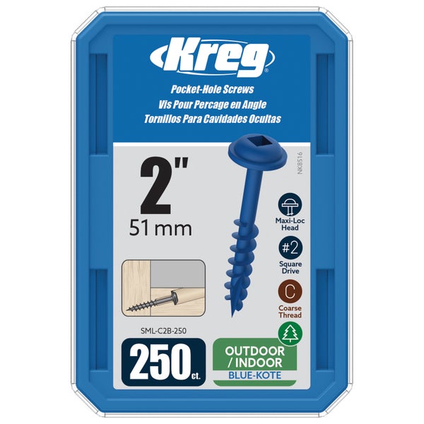 Blue-Kote™ Pocket-Hole Schrauben (51mm, 250)