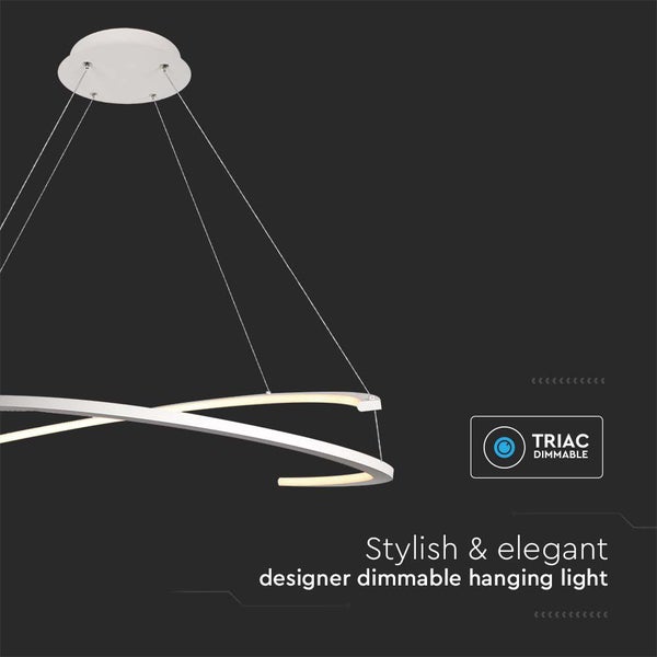 V-TAC VT-7908-W - Designer-Deckenleuchten - Designer-Hängelampen - IP20 - Weißes Gehäuse - 48 Watt