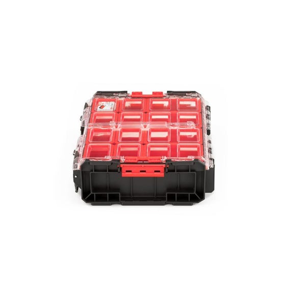 PROREGAL QBRICK Sortimentskasten One XL HxBxT 39 x 58 x 13 cm 12 Fächer 13,5 Liter Mit Deckgriff Mit Klemmverschlüsse Schwarz