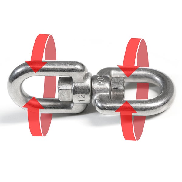 AMANKA 420kg XL Hängesessel Drehwirbel 10x125mm Edelstahl Swivel Hängestuhl Befestigung Boxsack Aufhängung Geschlossen