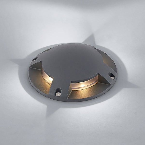 Lindby LED Außenleuchte Cormac (wasserdicht (Modern) in Schwarz aus Aluminium (4 flammig, ) - Außenstrahler außen Spot für Garten Terasse Balkon & Haus