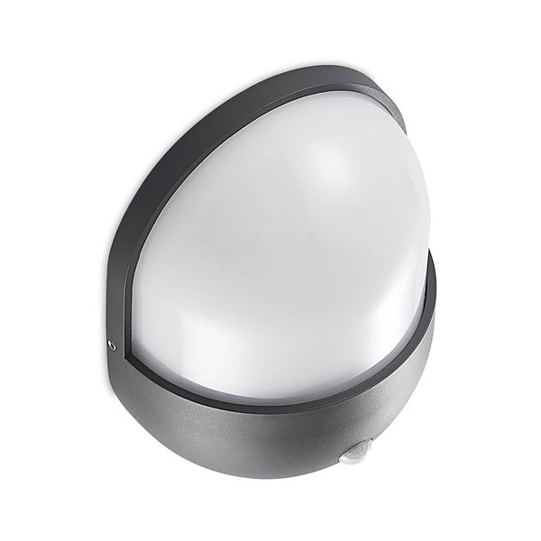 Lindby LED Wandleuchte außen Dianko mit Bewegungsmelder (spritzwassergeschützt (Modern) in Schwarz aus Aluminium (1 flammig, ) - Wandlampe für Außenwand/Hauswand Haus Terrasse und Balkon