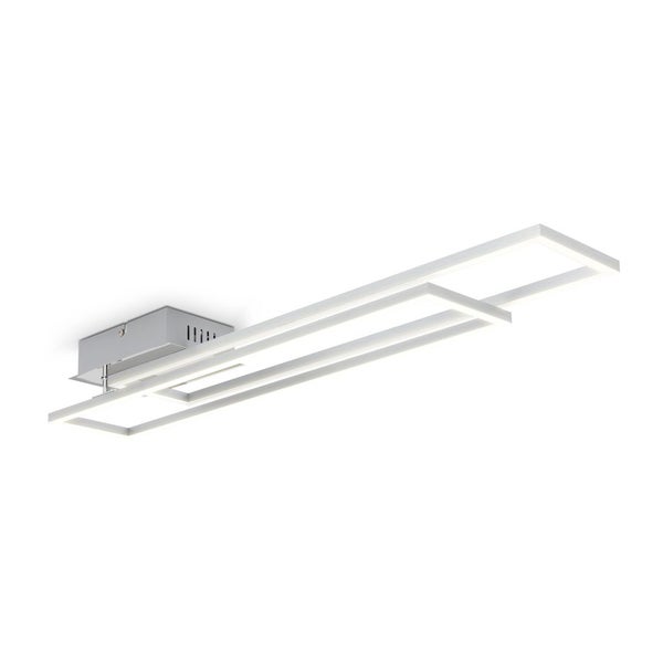Deckenlampe 110x24,8 cm - 40W, 4000lm, LED, warmweiß, silberfarbig