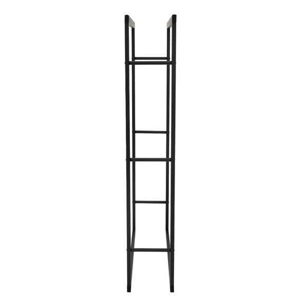 ML-Design Kaminholzregal 80x150x25 cm rechteckig, Schwarz, Metall, Innen/Außen, Brennholzregal Holzaufbewahrung aus beschichtetem Stahl, Kaminholzständer Kaminholzhalter Feuerholzregal für Kamin/Ofen