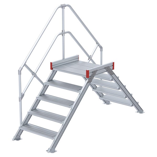 Aluminiumtreppe mit Handlauf für den flexiblen Einsatz