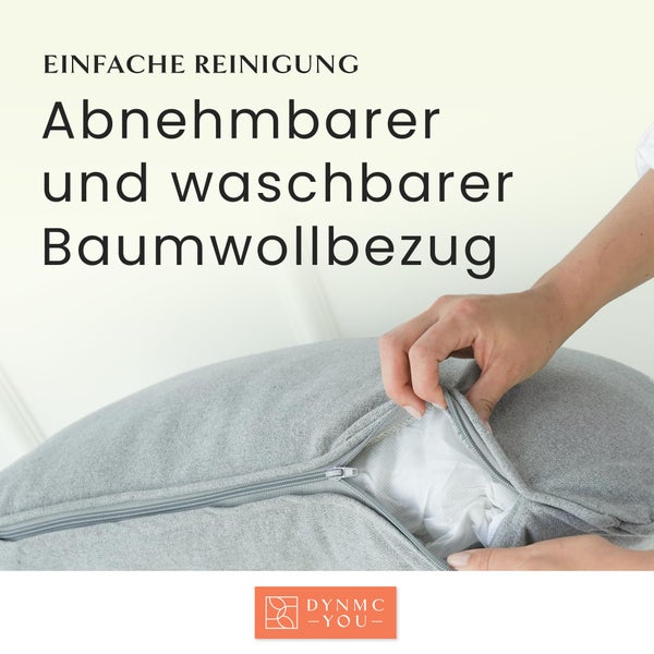 DYNMC you Sofakissen mit Füllung und Bezug - 2er Set 40x60cm mit Viel Füllung - VERGLEICHSSIEGER SEHR GUT - Rückenkissen mit Oeko TEX Baumwoll-Bezug - Bequeme Dekokissen - Couchkissen Grau