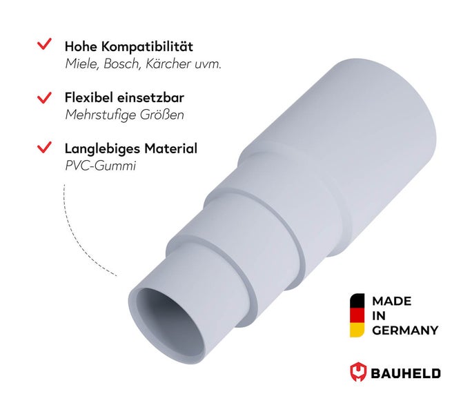 Saugadapter aus PVC-Gummi für Staubsauger
