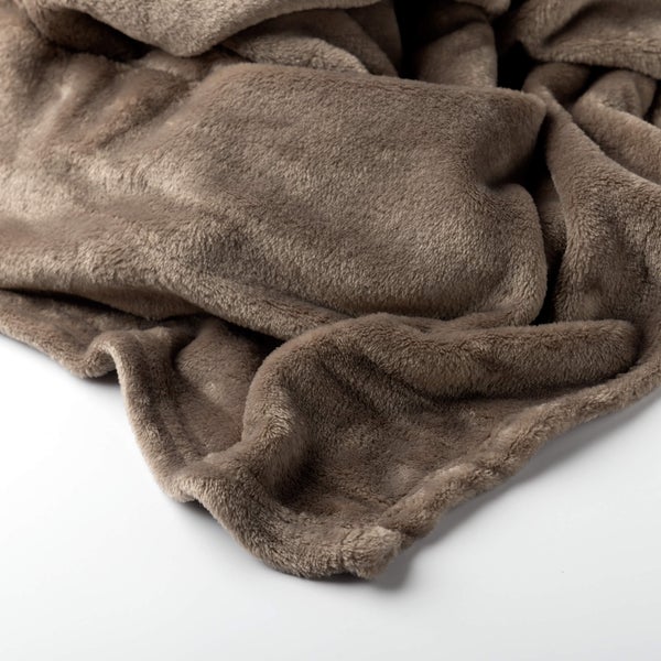 CHARLIE - Wohndecke Fleece 200x220 cm - Driftwood - taupe