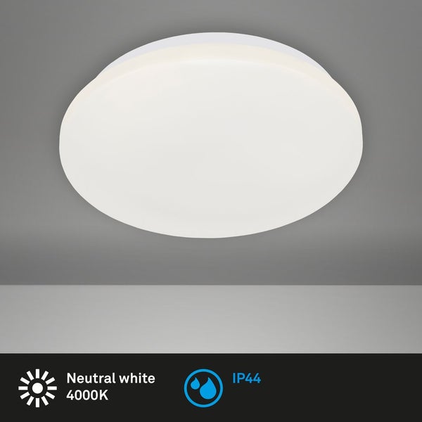 LED Badlampe Deckenleuchte 4000KIP44 10 W Weiß Ø 22cm Kunststoff Briloner