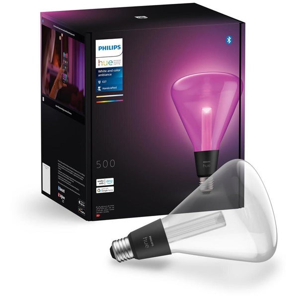 Philips Hue Bluetooth White & Color Ambiance Lampe Lightguide E27 Triangle 6,8W 500lm