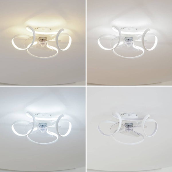 Lindby LED Deckenventilator mit Licht und Fernbedienung leise (Ø 60 cm), 2in1: Ventilator Lampe dimmbar 3 Geschwindigkeiten CCT Farbwechsel